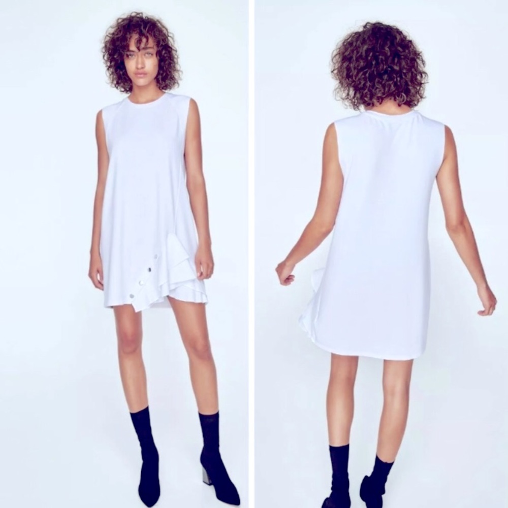 New Zara White Dress Size Medium